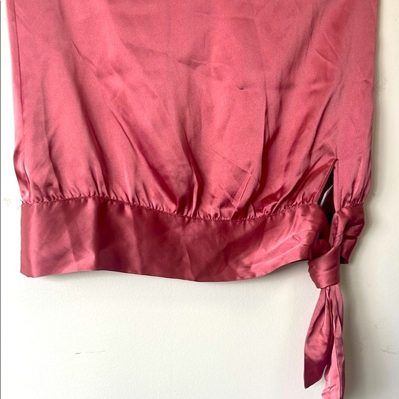 Rachel Zoe Pink Tie Front Tank Blouse - Picture 5 of 6